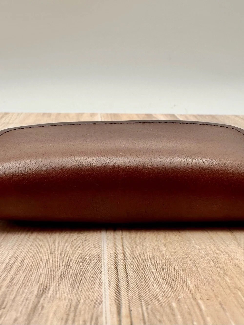 Vintage COACH Brown Leather Trifold Kiss-Lock Wallet Coin Purse 1995